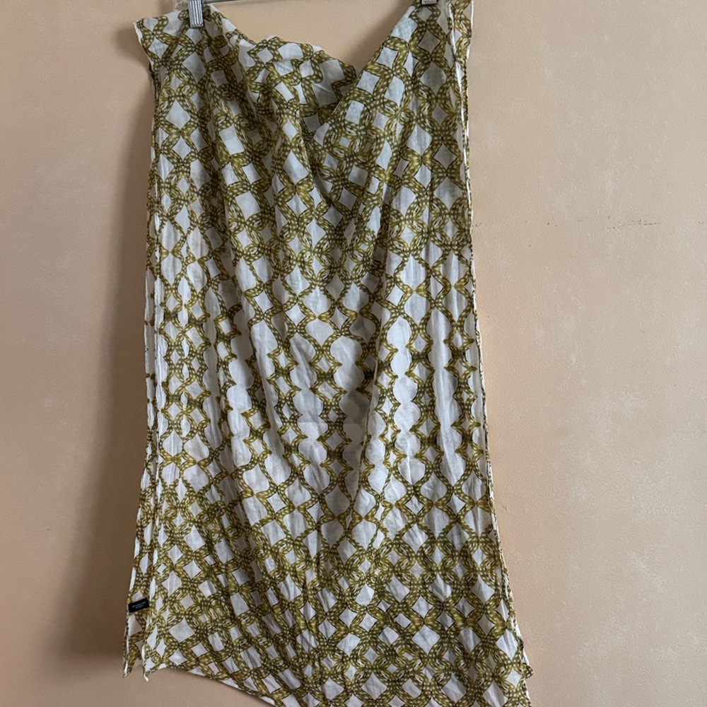 The Limited Yellow and White Cotton Scarf